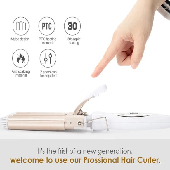 Three-Cylinder Ceramic Curling Iron