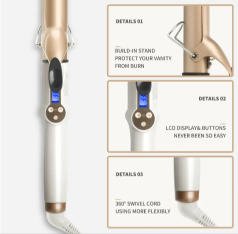 LCD Electric Curling Iron – Large Curl Styler