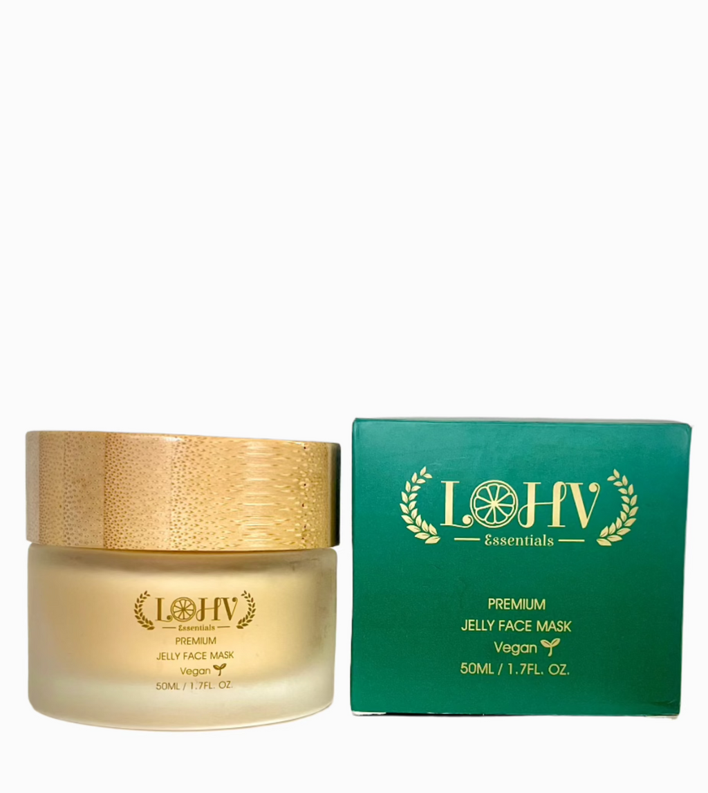PREMIUM 100% VEGAN Rejuvenating JELLY FACE MASK With Retinol + Turmeric + Aloe Vera + Lactic acid + Rosemary Leaf