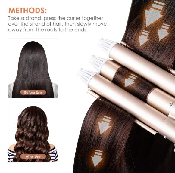Three-Cylinder Ceramic Curling Iron